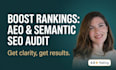 conduct an advanced aeo and semantic SEO audit for your website