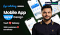 design modern mobile app UI UX, ios android app design in figma