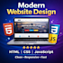 create a responsive website using HTML CSS and javascript