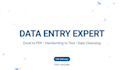 convert excel to PDF, handwritten notes to digital text, data cleansing fast