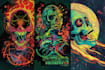 do amazing art retro horror, stoner, psychedelic