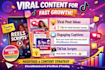 design viral instagram posts and write engaging caption