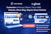 customize universe ghost grav cms website, ghost blog, migrate ghost website