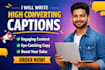 write high converting facebook captions and ad copy