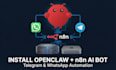 install configure openclaw clawdbot moltbot n8n ai automation telegram whatsapp