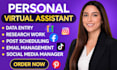be personal admin executive virtual assistant social media manager ghl va