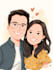 create professional caricatures for couples or wedding gift
