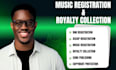 do bmi registration, ascap registration and royalty collection setup