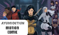 animate cinematic motion comic panels, manga and webtoon trailer