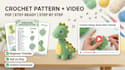 design crochet pattern PDF and video tutorial for etsy handmade products