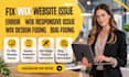 fix wix website issue, error wix responsive issue wix design fixing, bug fixing