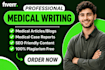 write medical research articles with references and citation