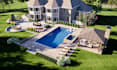 design backyard landscape, patio, pool with realistic outdoor 3d rendering