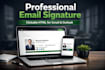 design a professional clickable HTML email signature