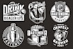 emblem logo design in retro style