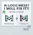 fix, clean up and refine your ai generated logo professionally