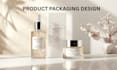 create product packaging design, bottle, box and cosmetic packaging render