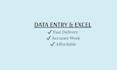 do accurate data entry and excel spreadsheet cleanup