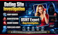 do osint dating site investigation, verify identity and scams background check