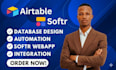 do airtable database, softr web app, glide, airtable automation, API integration