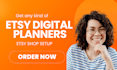 do etsy digital planner hyperlinked planner digital journal printable planner