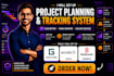 set up project planning and tracking system  ganttpro, accelo redbooth