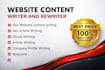 write SEO website content, homepage, about, services, and landing pages