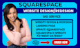 build squarespace website update squarespace redesign edit sqaurespace website