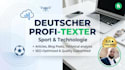 write professional german content for sports and tech