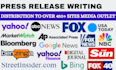 write, distribute book press release, press release distribution, book launch pr