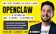do openclaw setup, openclaw ai agent automation, secure open claw, n8n openclaw