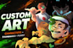draw custom characters, thumbnails, furry art and more