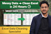 clean, organize, format, marge, excel spreadsheet