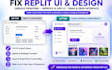 fix replit UI design rebuild frontend ai app and improve drag and drop interface