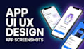 design app store and google play screenshots with mobile app UI UX