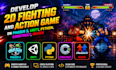 develop 2d fighting and action game on phaser3, unity, python, construct, mugen