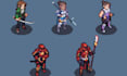 create pixel art character animation sprite sheet topdown isometric character