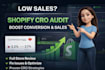 do shopify cro audit, store review, shopify optimization and landing page