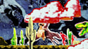 create a surreal psychedelic collage video or visualizer