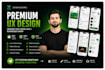 design figma UI UX for web app, app design, or landing page design