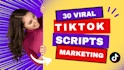 write a 30 viral social media script for a business or niche