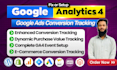 setup google analytics 4, ga4 ecommerce tracking, ads conversion tracking by GTM