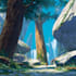create stylized environment concept art, fantasy background