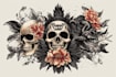 create illustrations in traditional tattoo or vintage design
