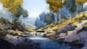 do creative watercolor landscape art