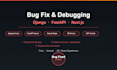 fix bugs in your django, fastapi or nextjs application