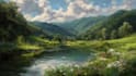 paint landscape in oil painting