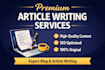 write SEO blog posts, articles and content