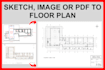 draw architectural 2d floor plan or redraw blueprint in autocad