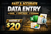do accurate data entry fast